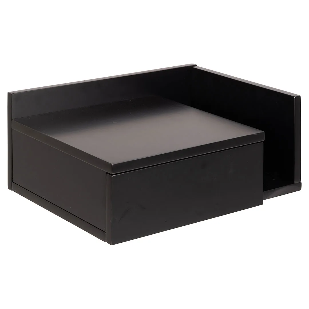 Ashlan Nachttisch 1 Schublade 1 Regal schwarz.
