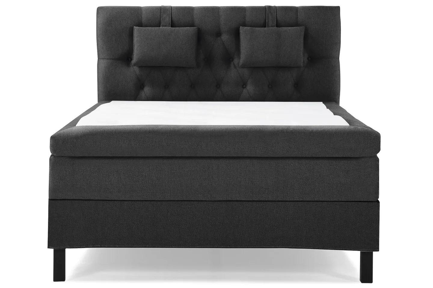 Lucky Komplett Sängpaket 140x200 Polyeter Diamant - Nackkudde Liten Svart/Grå