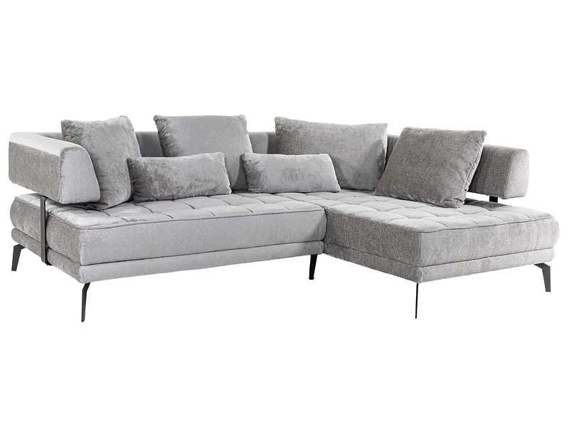 Ecksofa GIOTTO Stoff grau
