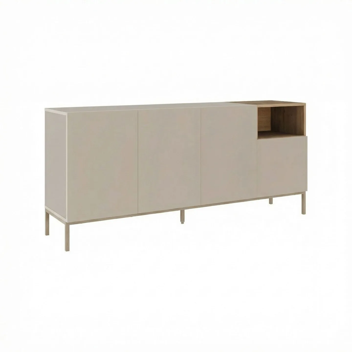 Morlen Konsol 180x80x41,8 cm - Santstone och naturlig ek