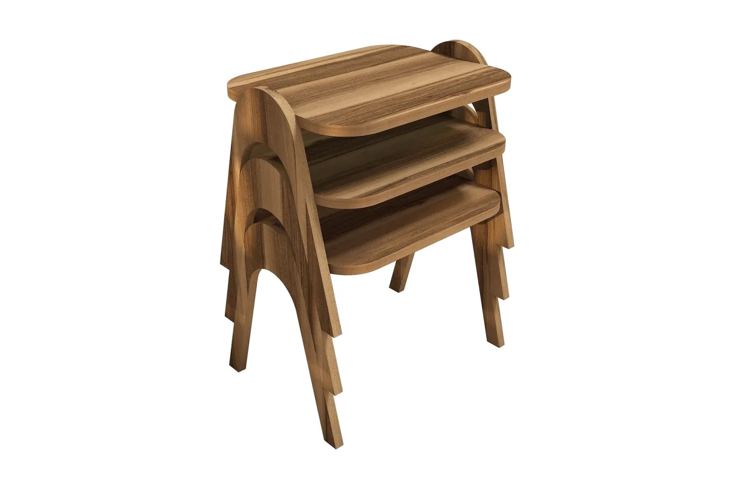 Hovdane Satsbord 49 cm 3 Bord - Brun