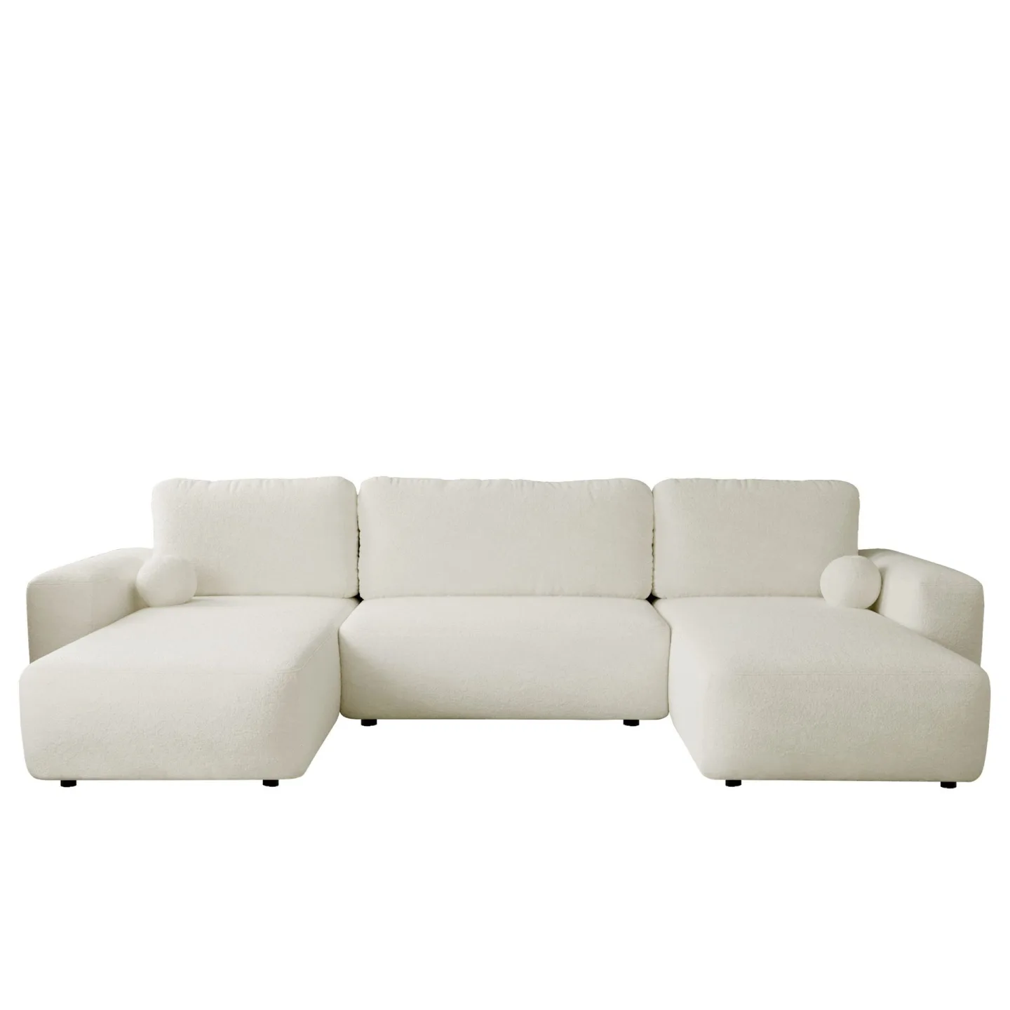 Elvior 5-sits U-formad bäddsoffa med dubbeldivan - vit