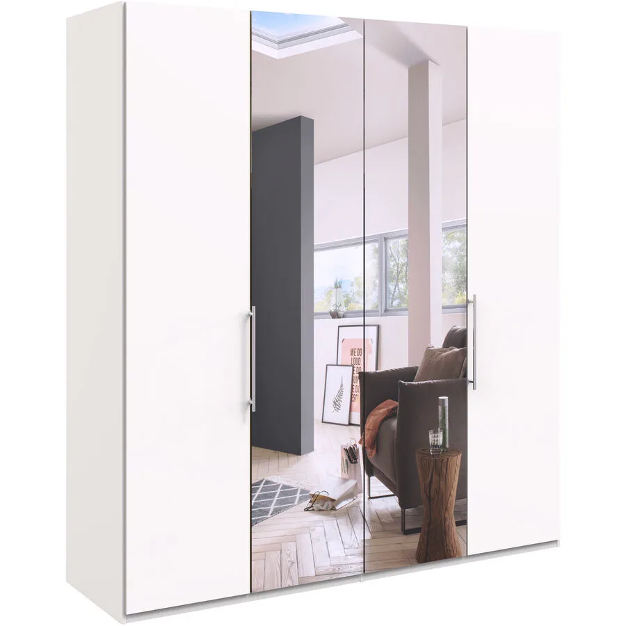 Kleiderschrank Folt weiss Holzwerkstoff B 200 cm