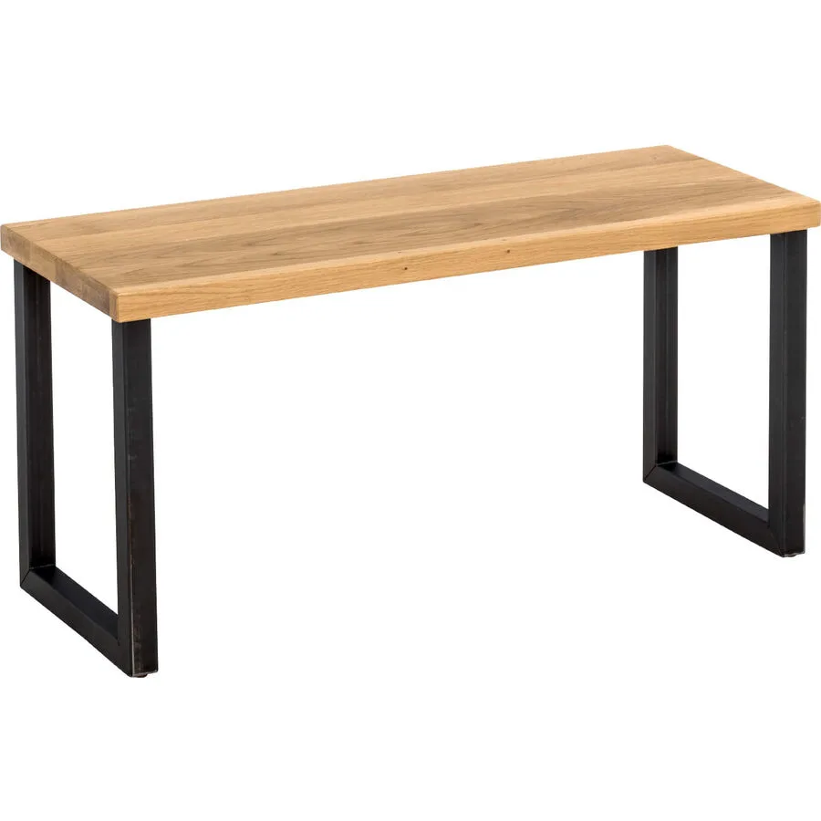 Bank Boas Wildeiche Eiche/Metall B 80 T 30 H 40 cm