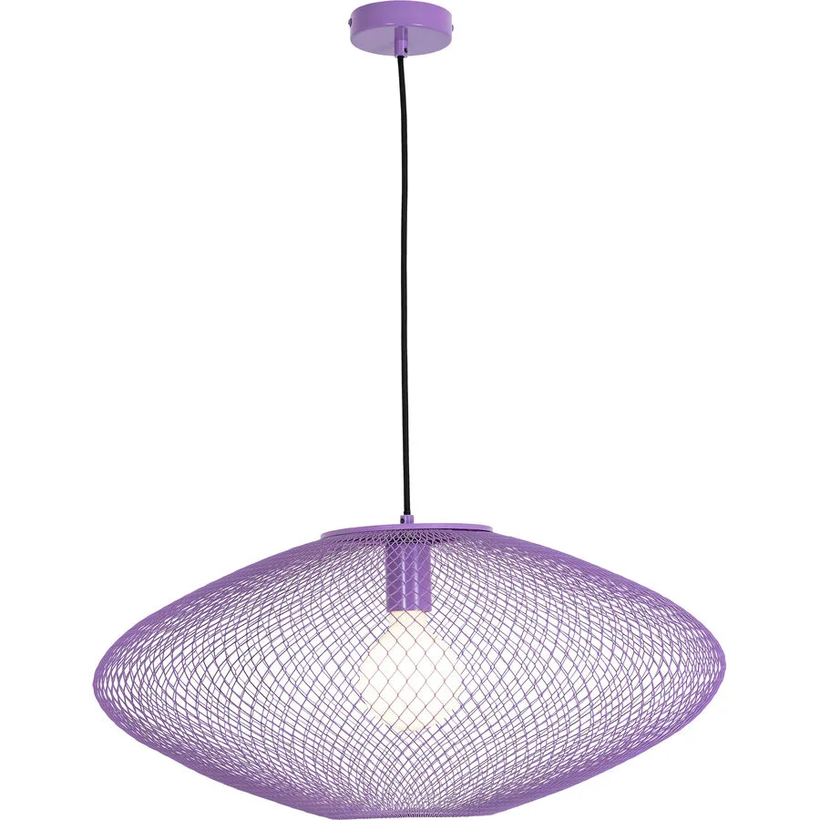 Pendellampe Amour Lila Metall 60 cm 150 cm