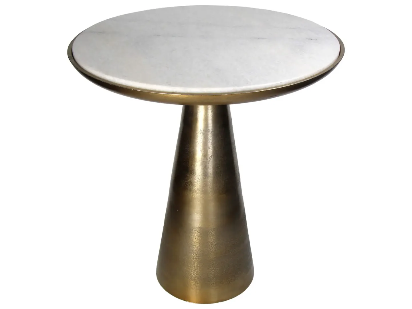 Kersten Beistelltisch Aluminium Marmor H: 50 cm | Schubiger Möbel