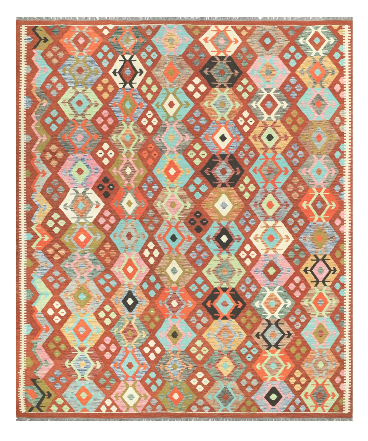 Orientalsk Teppe - Vegi Kelim Hand Woven - 253 x 295 cm (Størrelse: 253 x 295 cm)