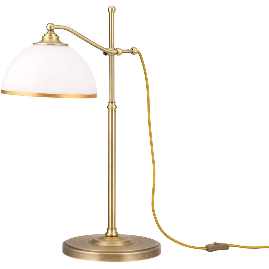Tischlampe Old Lamp Stahl 32 cm 25 cm - Farbe: Altmessing