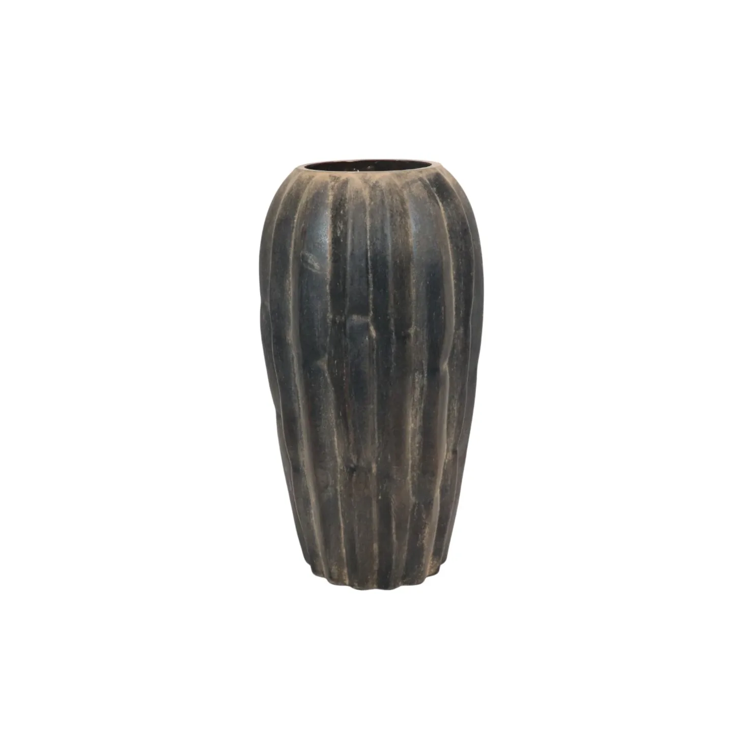Decofinder Vase Melon s Schwarzgelb | Schubiger Möbel