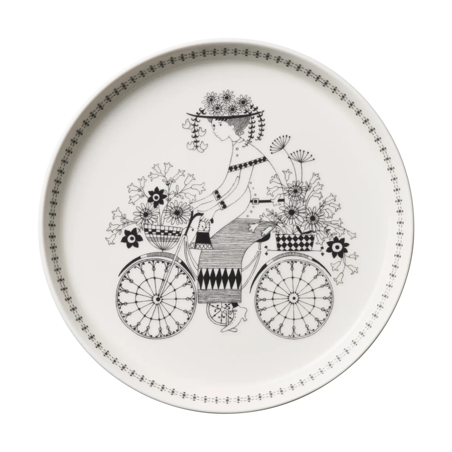 Arabia Emilia Teller Ø19cm Schwarz-weiß