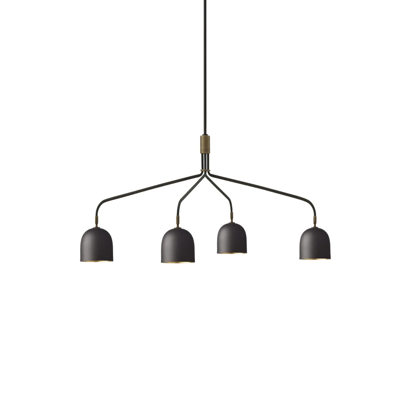 Howard 4 Kronleuchter Long Gunmetal - GUBI - Wohnzimmer - Design - Metall - Mehrflammig