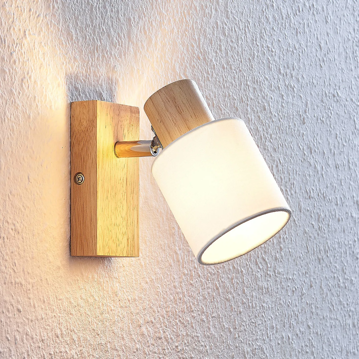 Wanessa Wandleuchte Light Wood/White - Lindby - Wohnzimmer - Modern - Holz - Mehrflammig