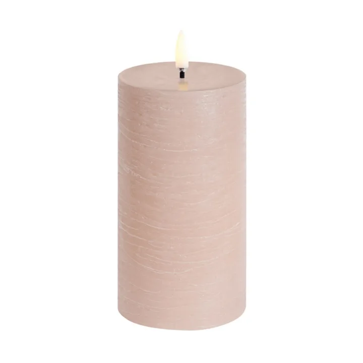 PILLAR LED-stearinlys, beige, høyde 15 cm, voks - Uyuni Lighting - Stue - Annet - Med en lyskilde