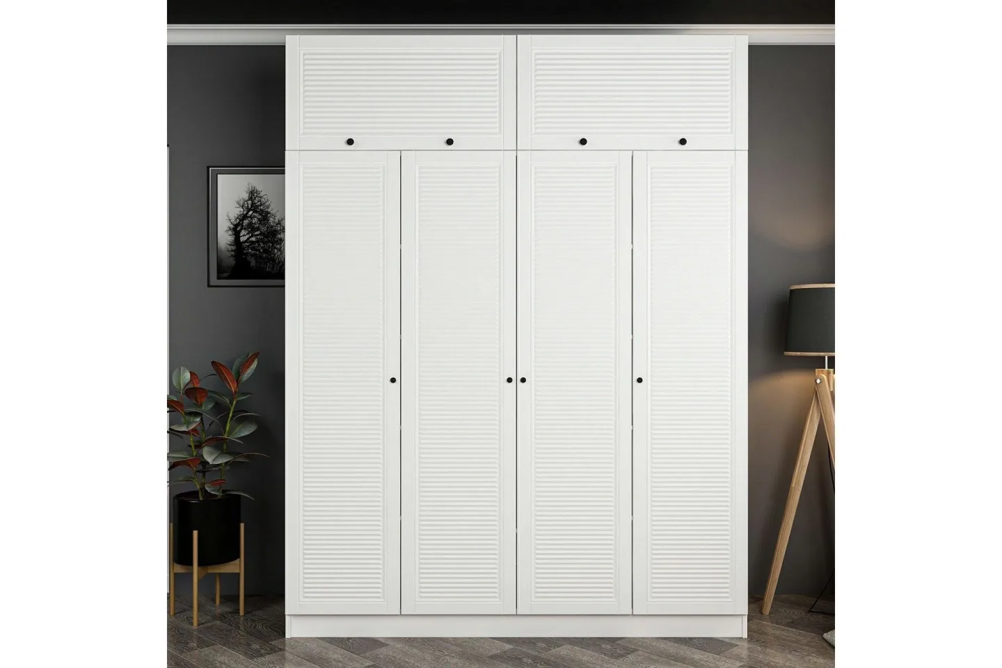 Fruitland Garderob 180 cm - Vit