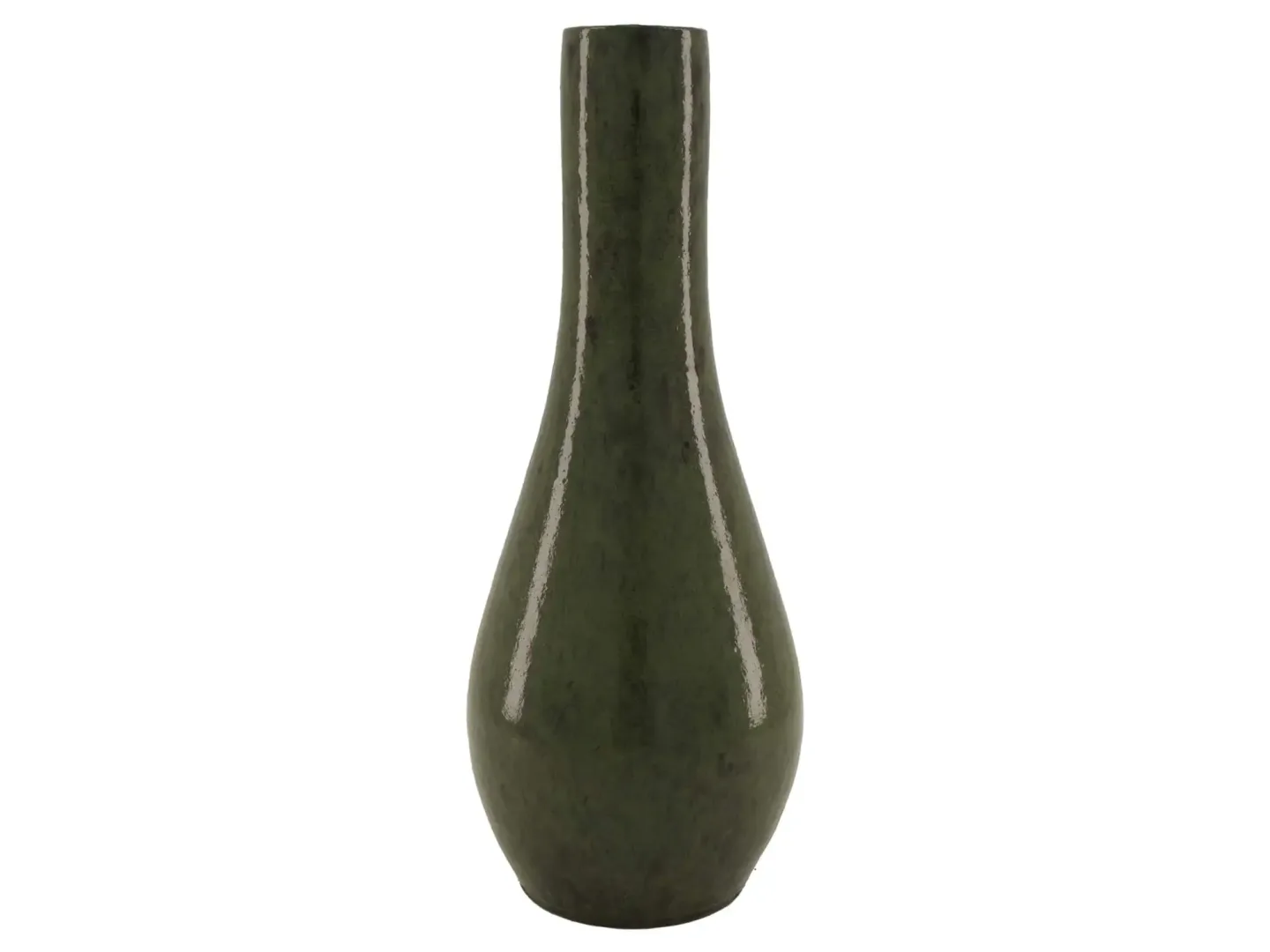 Decofinder Flasche Keramik Dunkelgrün D: 14 cm | Schubiger Möbel