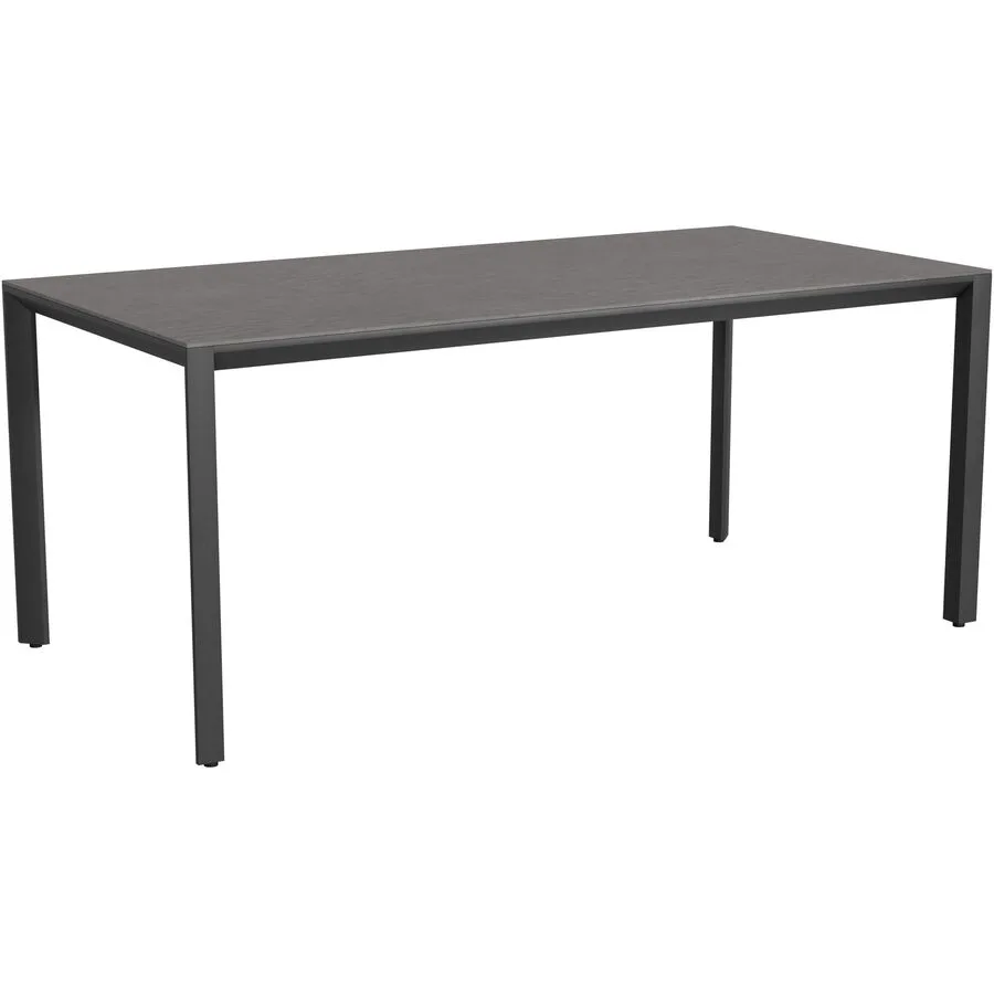 Gartentisch Tropea Schwarz matt / Moonscape grey HPL/Stahl pulverbeschichtet B 140 T 80 cm - Möbel Konfigurator: Traummöbel individuell