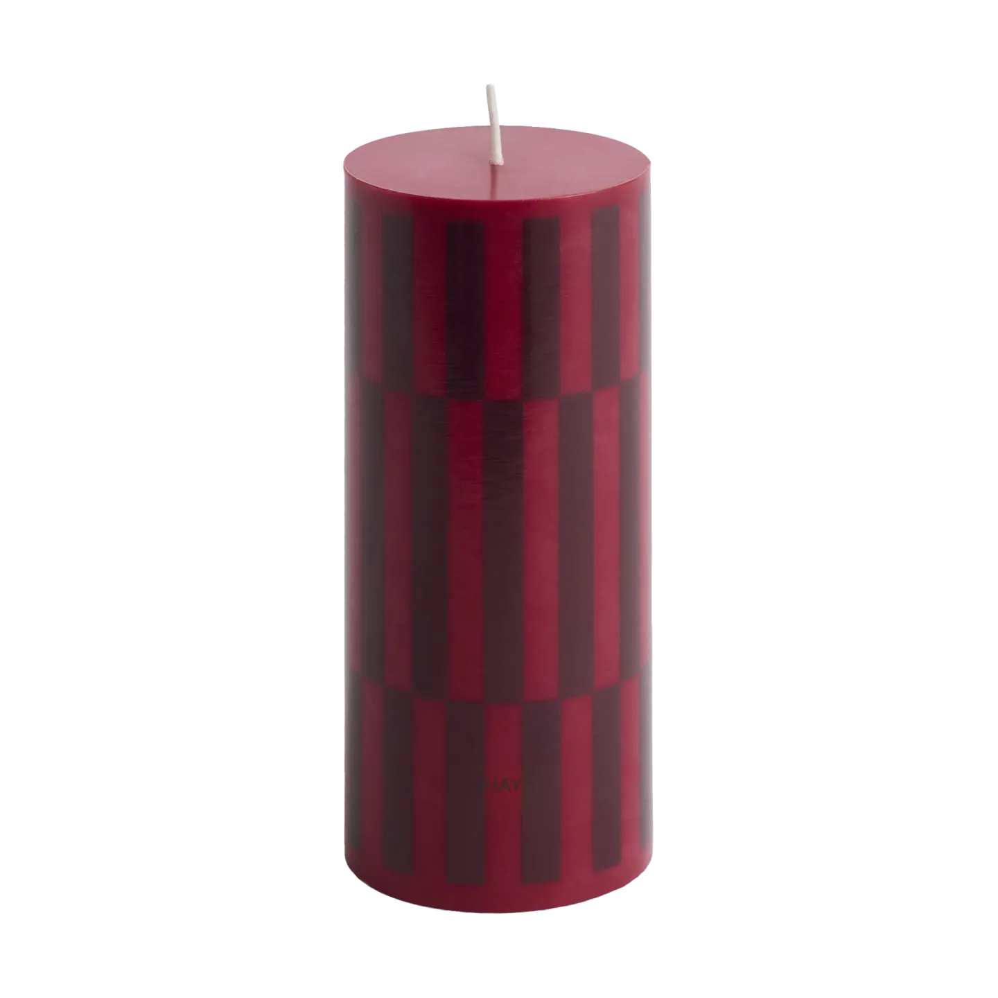 HAY Column Candle Blockkerze small 15cm Wine-bordeaux