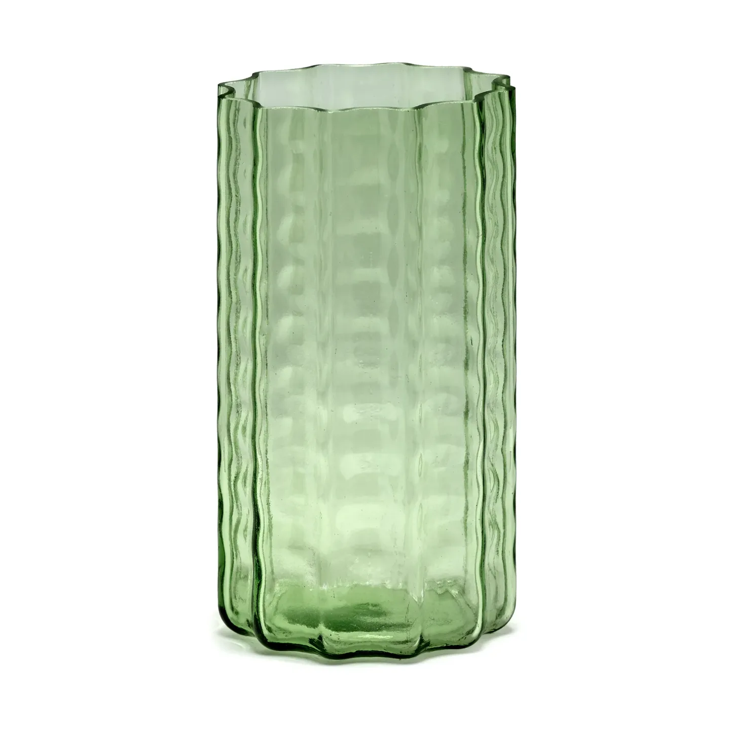 Serax Waves 01 Vase 21 cm Green-clear