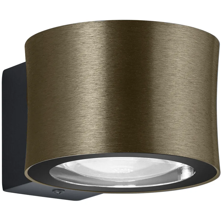Designer-Wandlampe Bankamp Impulse bronze - Material: Aluminium/Eisen/Glas - LED - Lichtfarbe: Extra warmweiss - LED Energiesparlampen