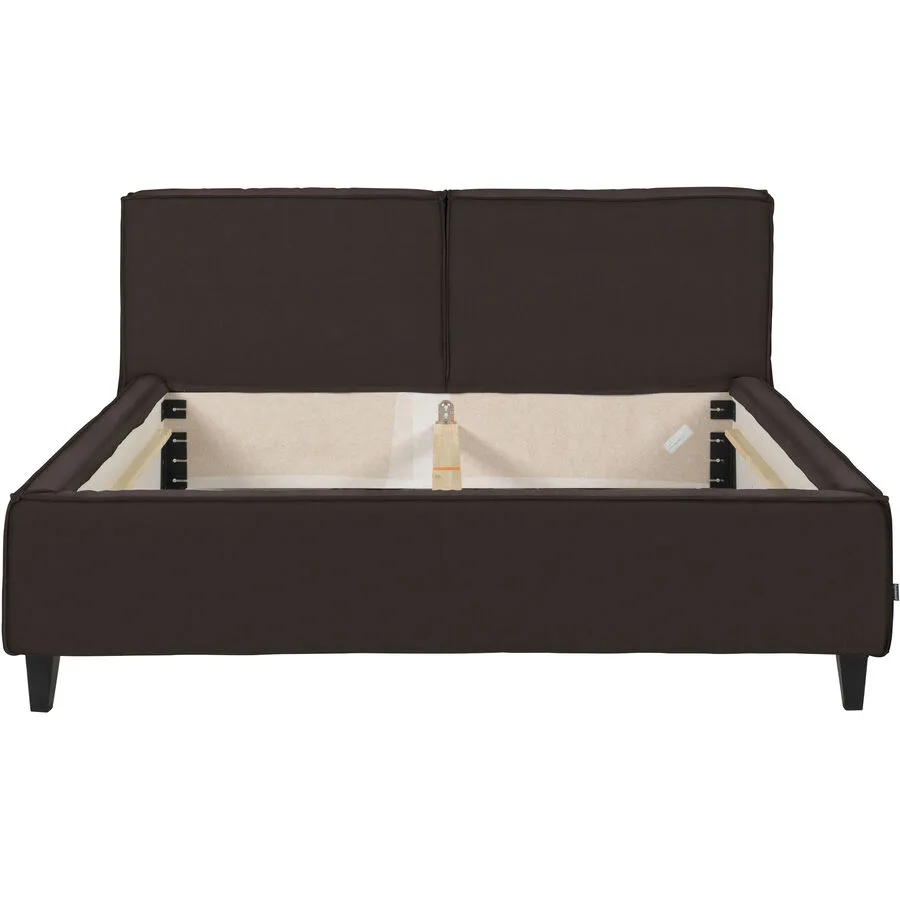 Bett Smith dunkelbraun Leder 200 x 200 cm