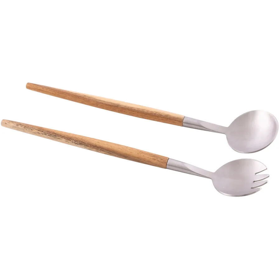 POINT-VIRGULE Salatbesteck Living braun Akazie Set