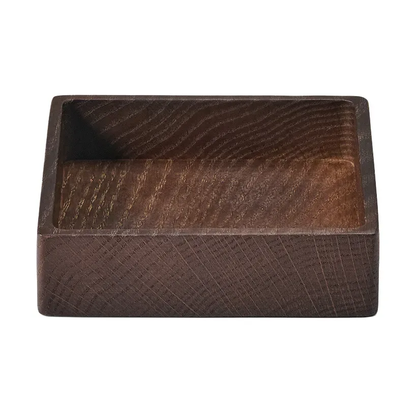 LIND DNA Wood Box Aufbewahrung für Glasuntersetzer Smoked-oak, square, S