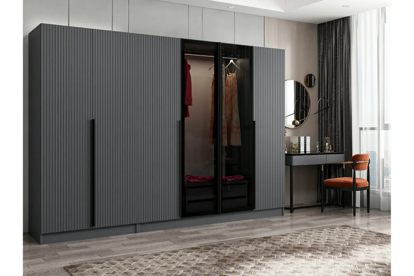 Fruitland Garderob 270 cm - Antracit