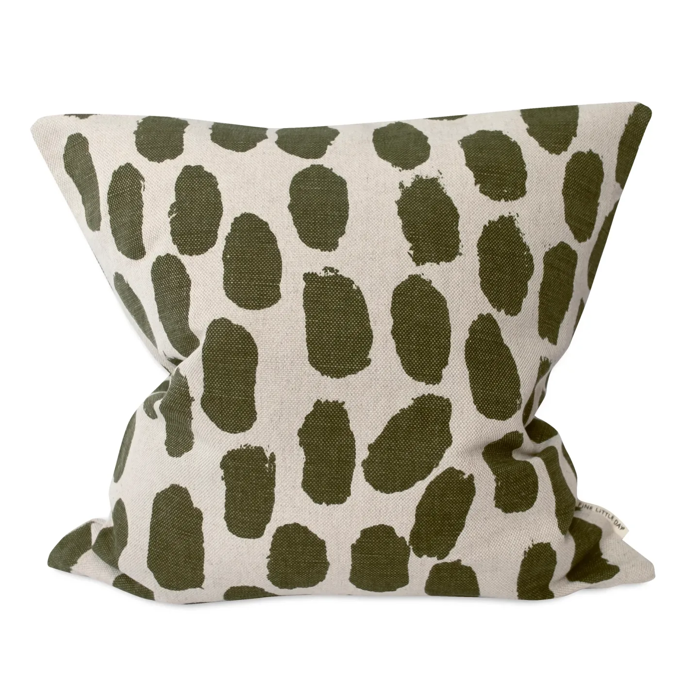 Fine Little Day Dots kuddfodral 48x48 cm Beige-olivgrön