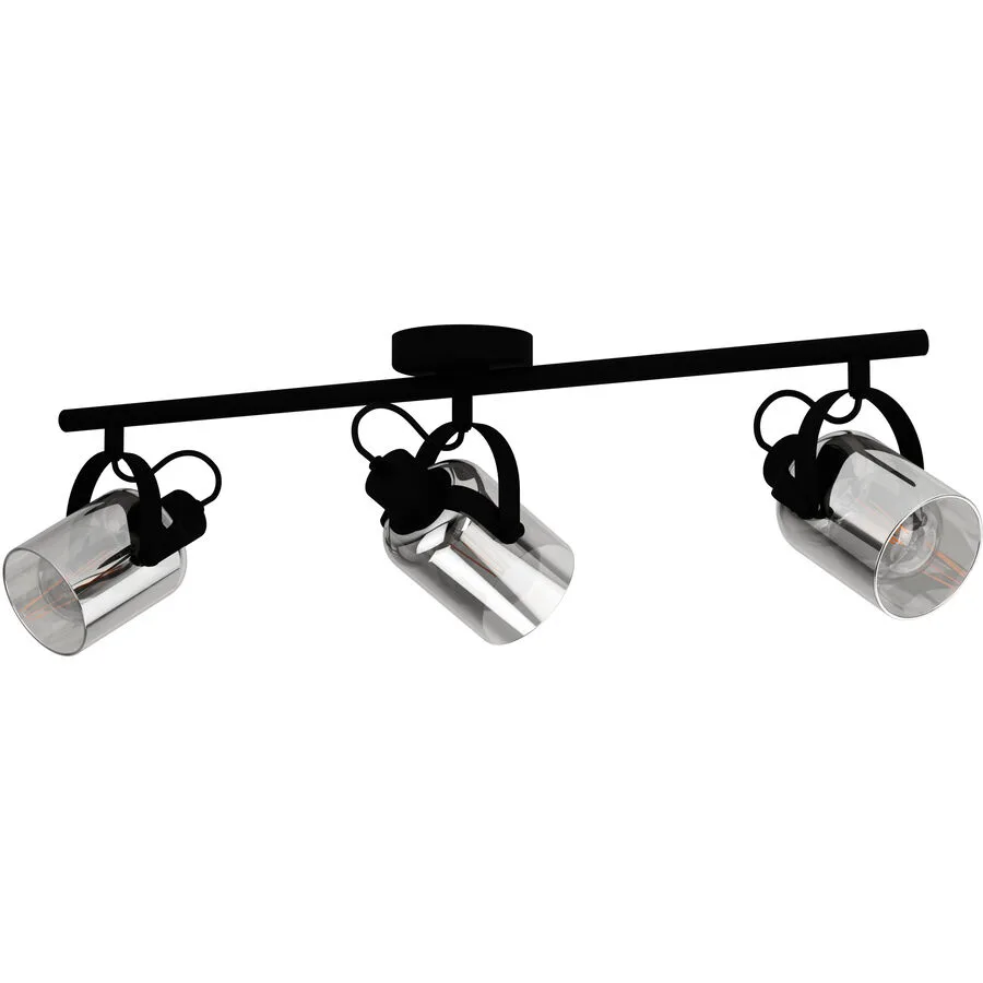 Eglo Spot Berregas Schwarz/Grau Stahl 11 cm - Farbe: schwarz/chrom