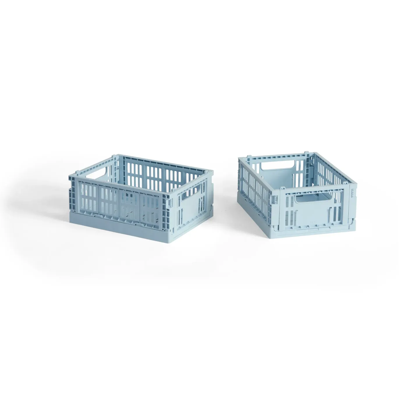 HAY HAY Colour Crate Mini 2er-Pack 13x17 cm Soft blue