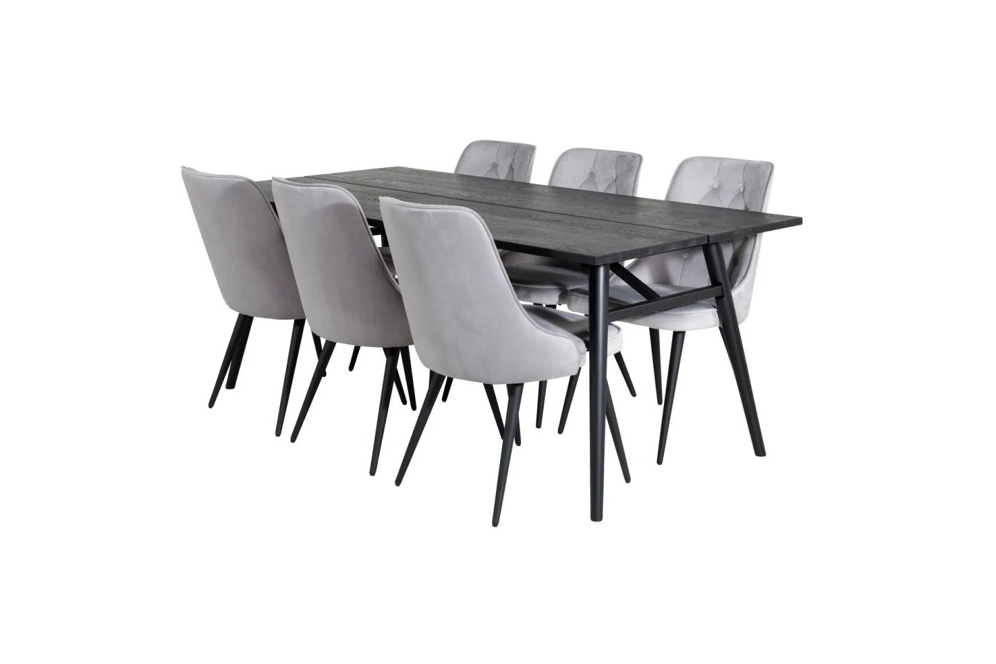 Zenazmi Matbord 195 cm med 6 st Valera Lyx Sammetstol -