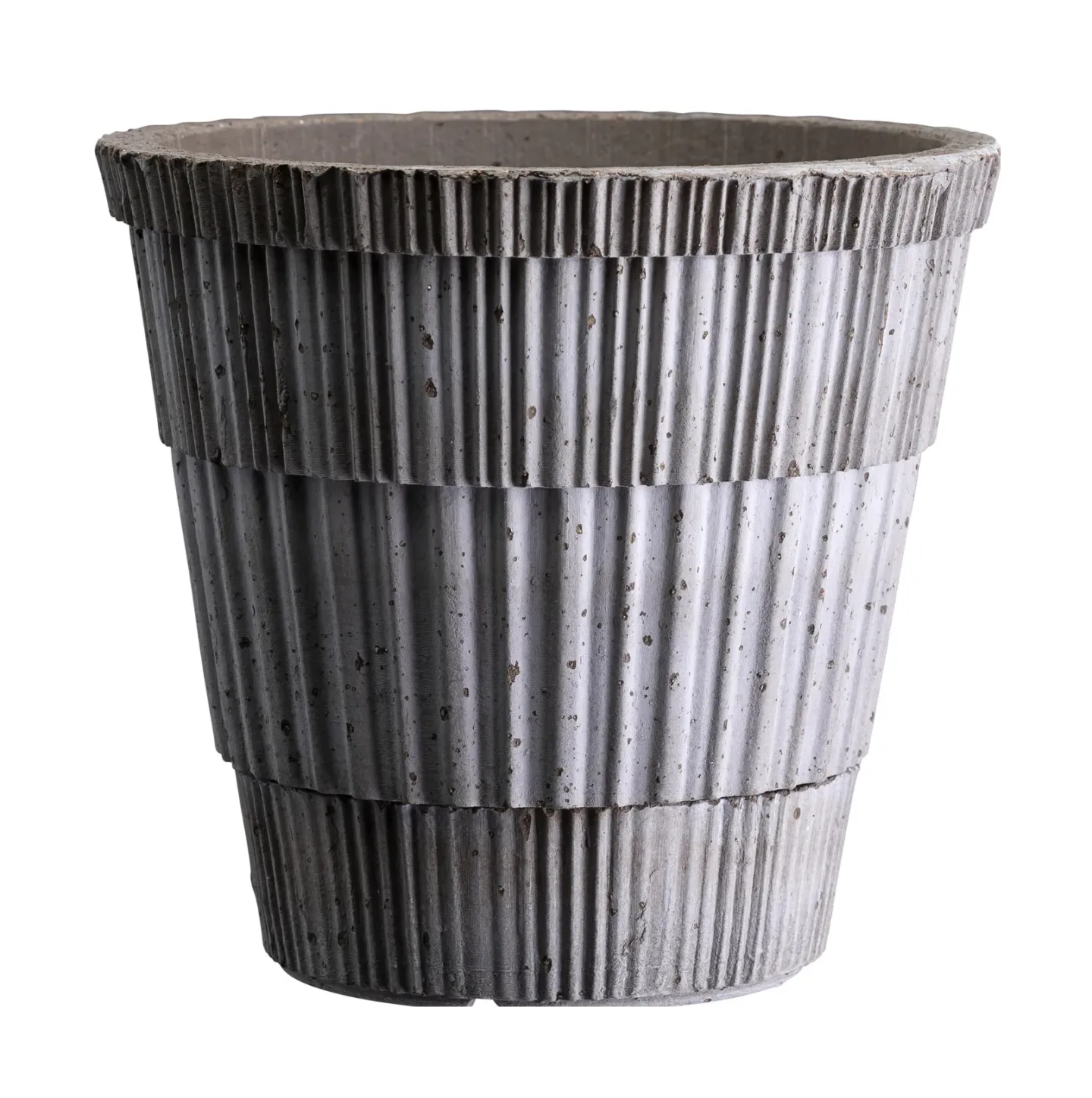 Bergs Potter Atlas raw Topf mit Untersetzer Grey, Ø18 cm