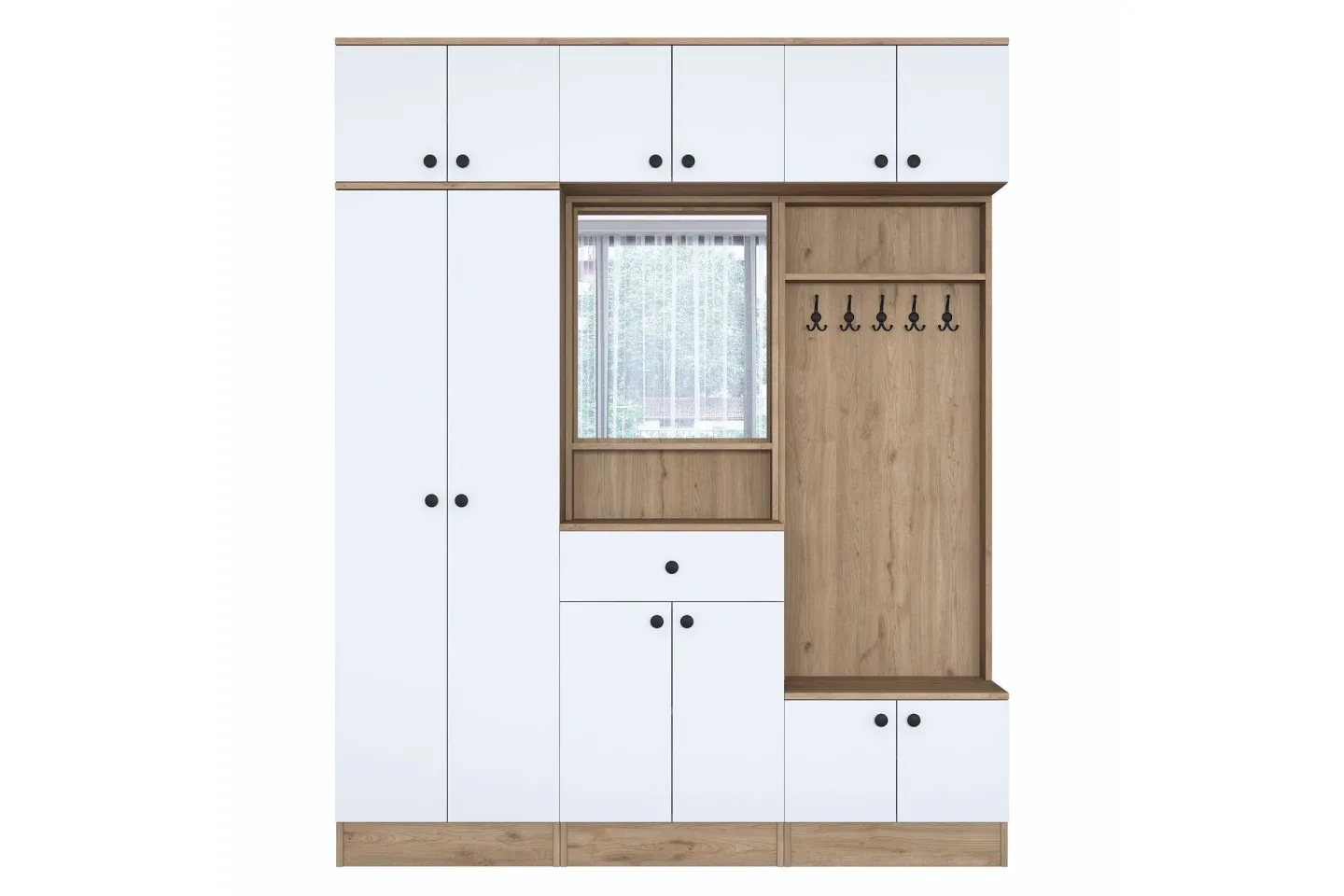 Honny Hallmöbelset Brun/Vit - Hanah Home