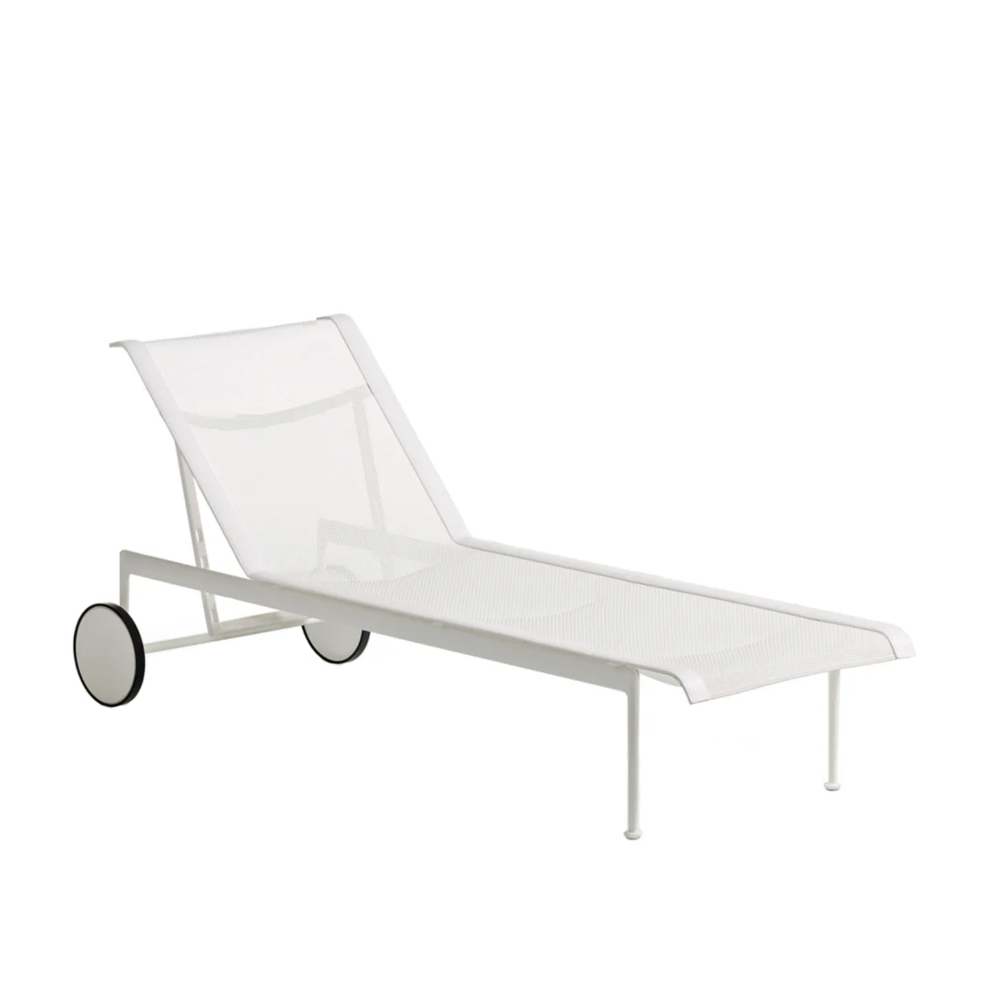 Knoll - 1966 Adjustable Chaise Lounge, Vit - Solstolar - Richard Schultz - Metall