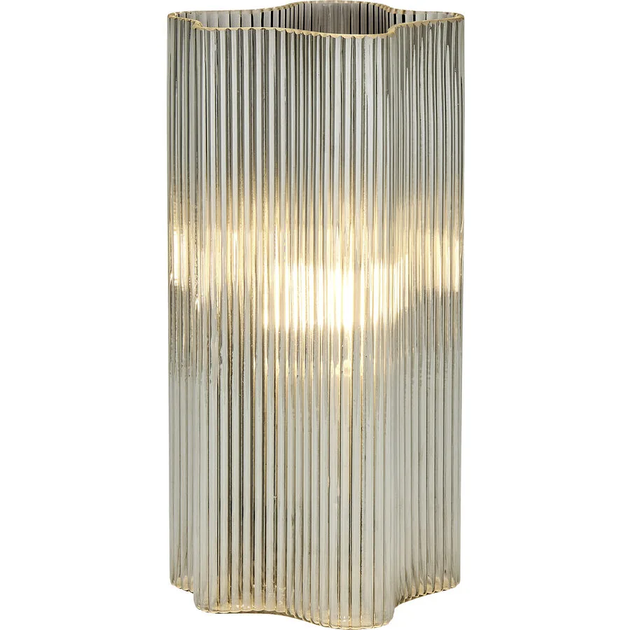 Tischlampe Erina Grau Glas 13 cm 25 cm