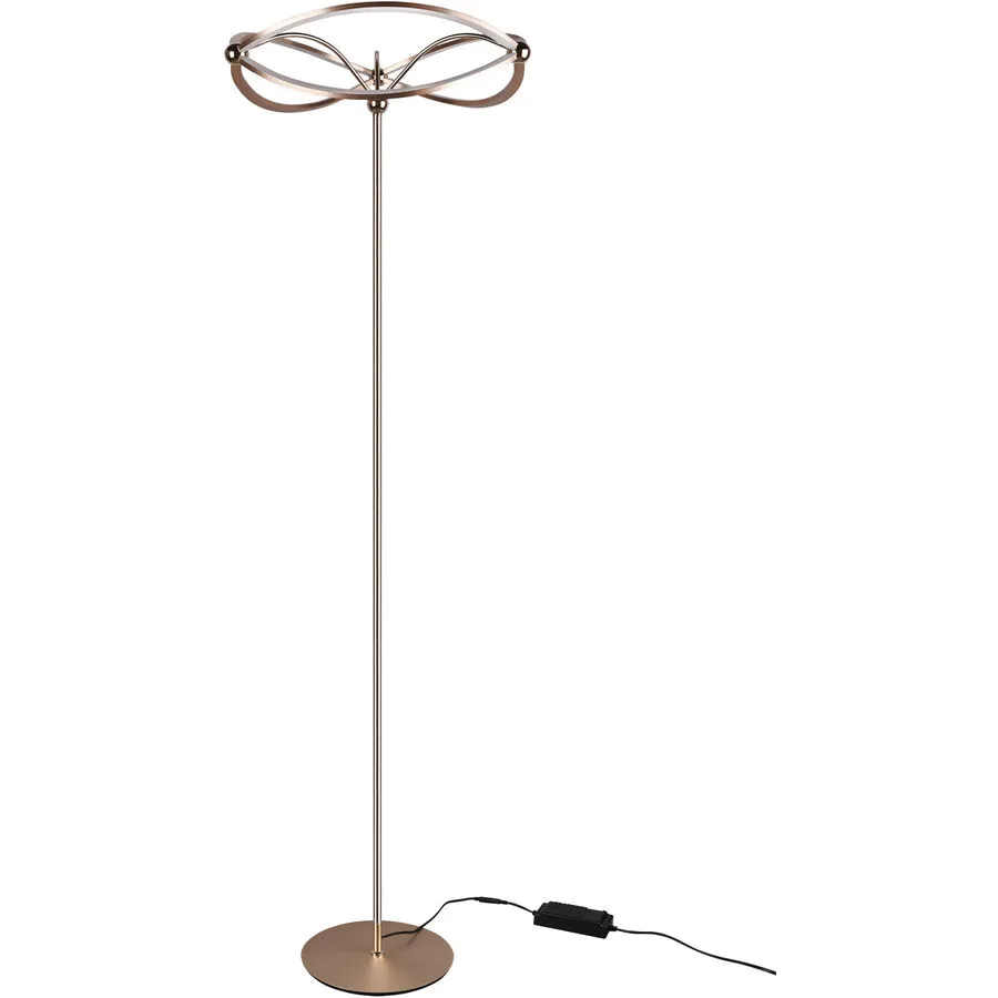 Stehlampe Caro Metall 175 cm - Farbe: messing matt - LED - Lichtfarbe: Warmweiss - LED Energiesparlampen