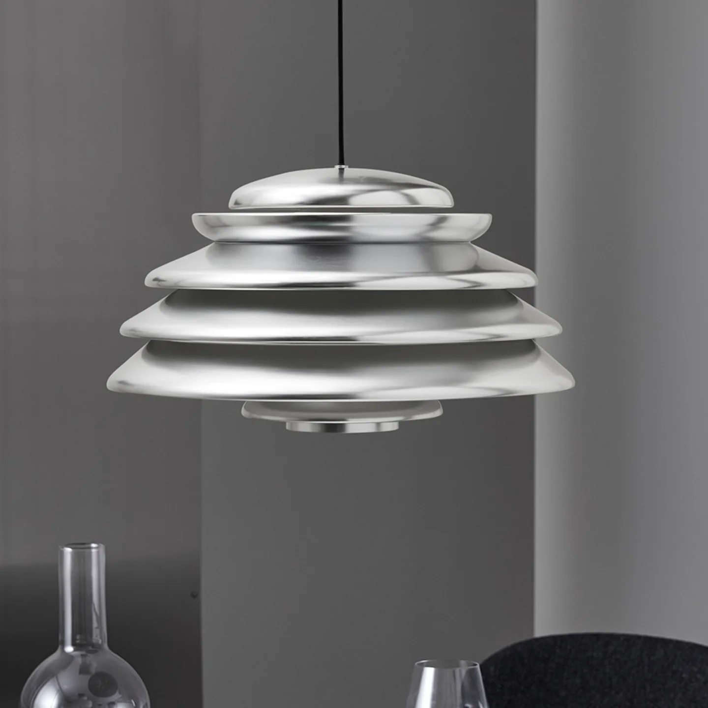 Hive Pendelleuchte Polished Aluminium - Verpan - Wohnzimmer - Design - Metall - Einflammig