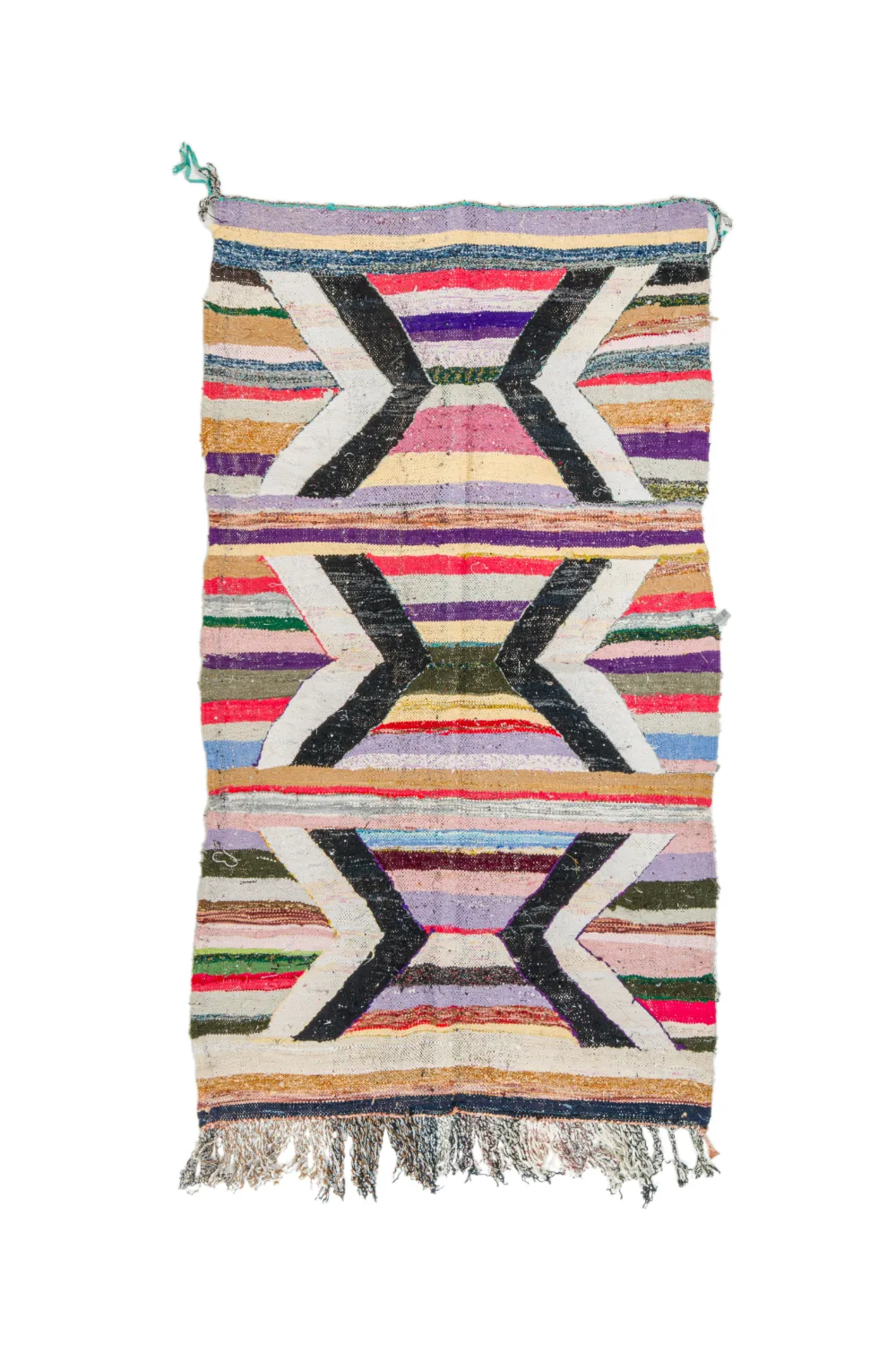 Marokkansk Boucherouite-teppe 125 x 230 cm (Størrelse: 125 x 230 cm)