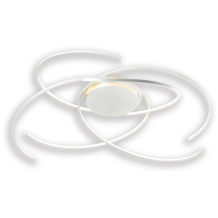Escale Deckenlampe Space Weiss Aluminium 80 cm 20 cm - LED - Lichtfarbe: Extra warmweiss - LED Energiesparlampen