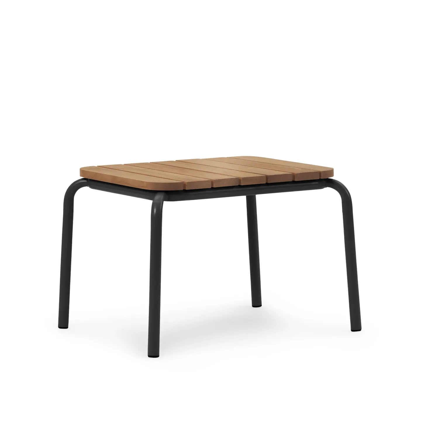 Normann Copenhagen - Vig Table 55 x 45 cm Robinia - Black - Småbord och sidobord utomhus - Simon Legald - Svart - Metall/Trä