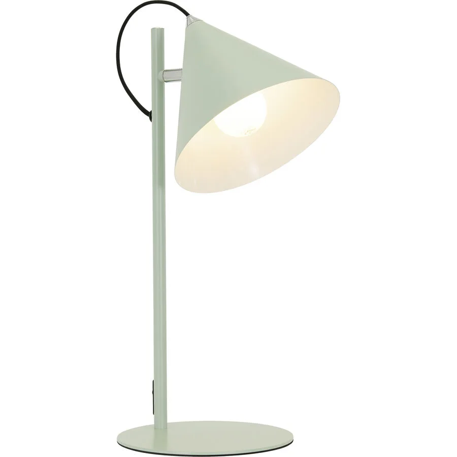 Tischlampe Charly Grün Metall 23 cm 45 cm - Farbe: Türkis