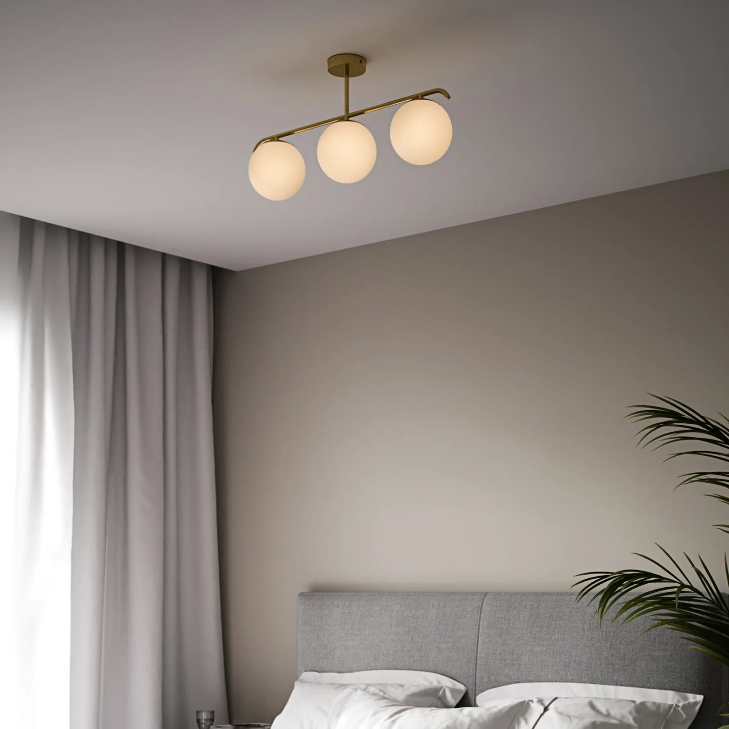 Grant 3 Taklampe Brass - Nordlux - Stue - Metall - Med flere lyskilder