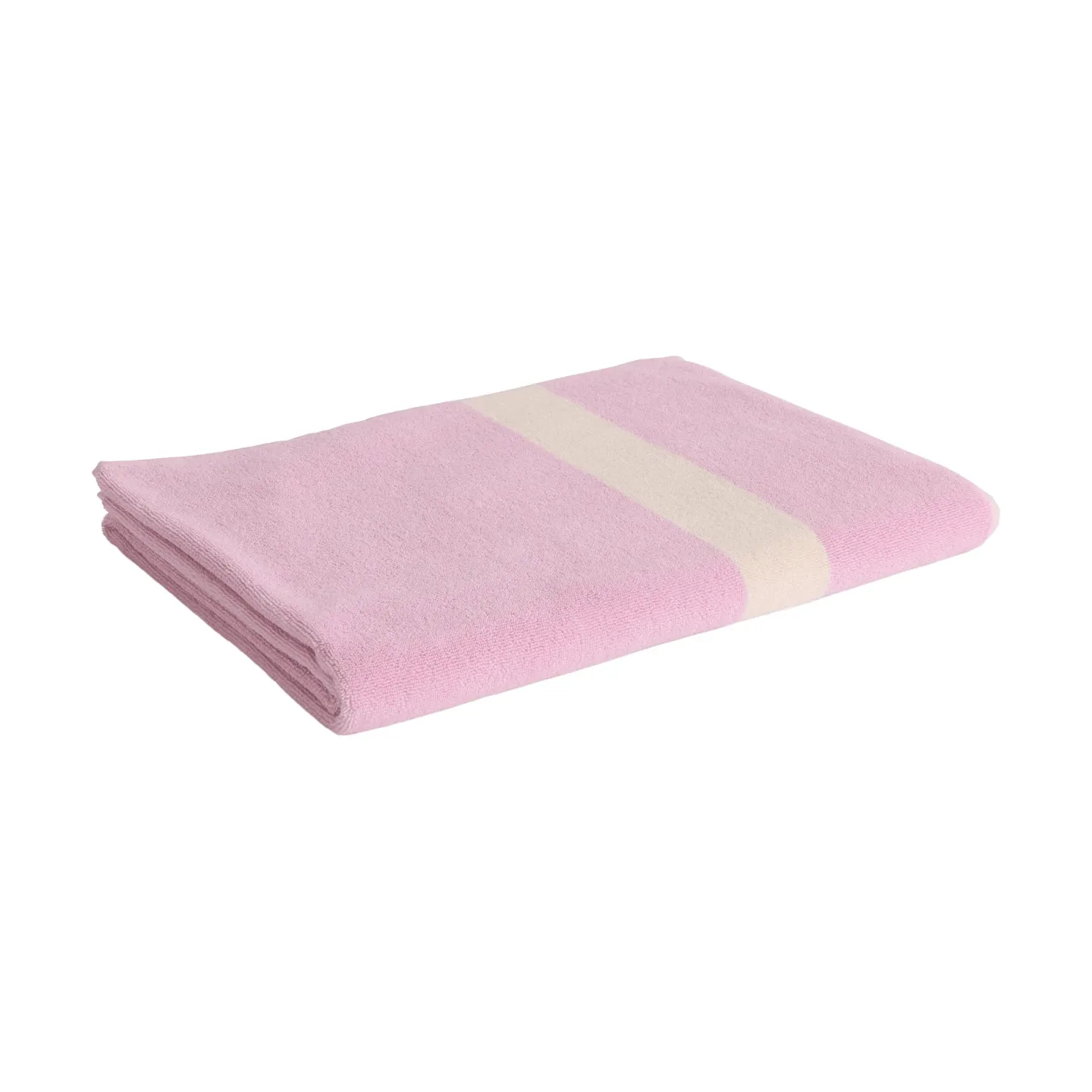HAY Stripe Handtuch Cool pink, 100x150 cm