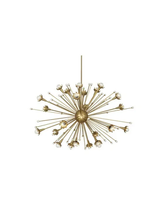 Sputnik Chandelier Brass