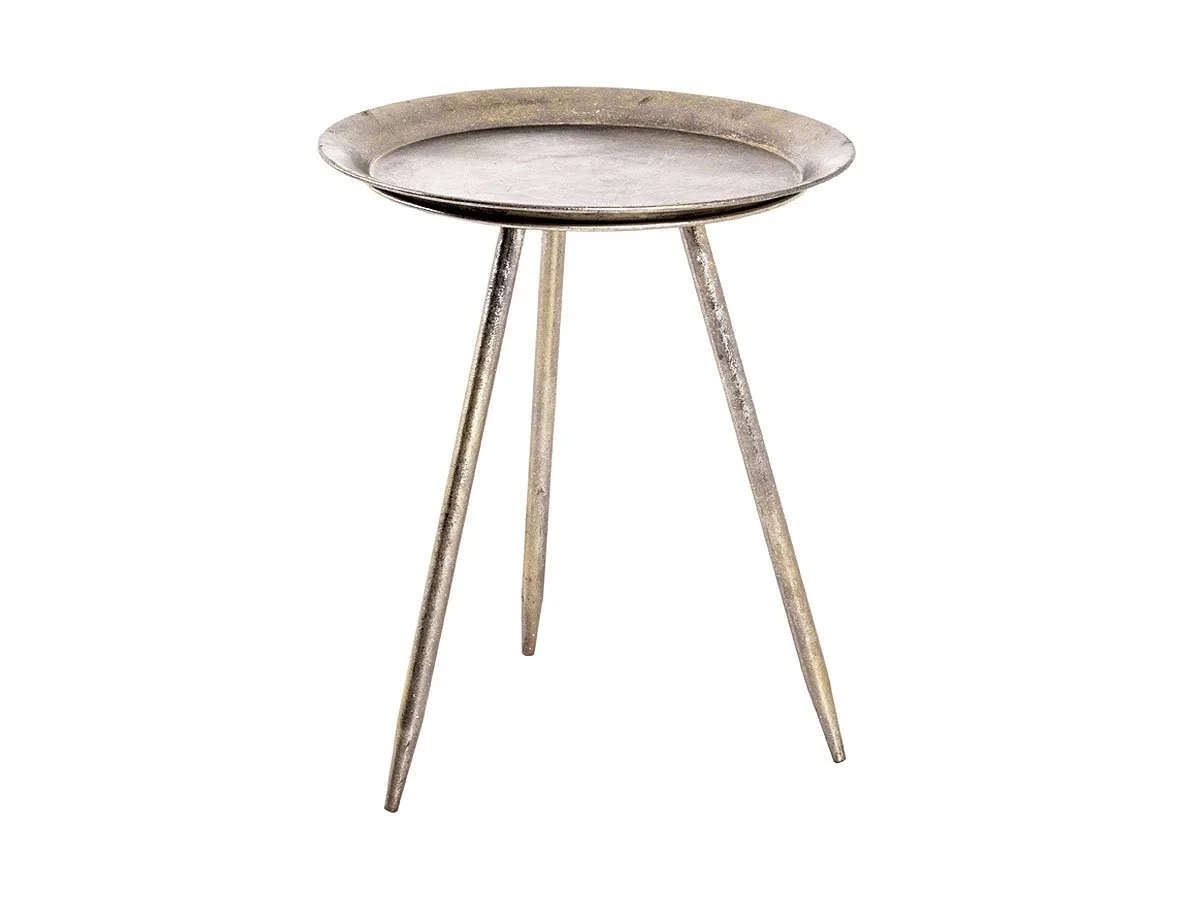 Beistelltisch bronze Metall - rund - 47 x 38 cm - HANS