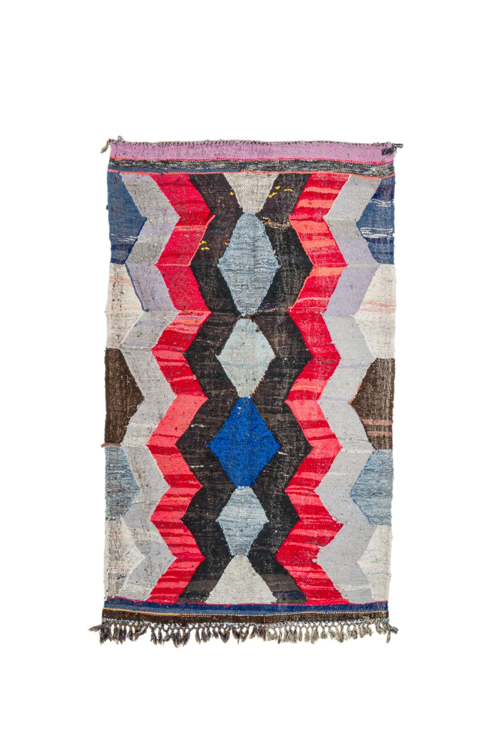 Marokkansk Boucherouite-teppe 135 x 225 cm (Størrelse: 135 x 225 cm)