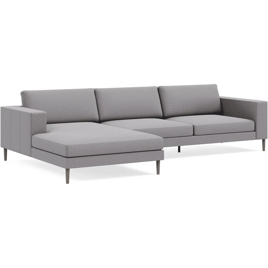 Ecksofa Domino Links Stoff grau/beige B 310 T 181 cm - Möbel Konfigurator: Traummöbel individuell zusammenstellen
