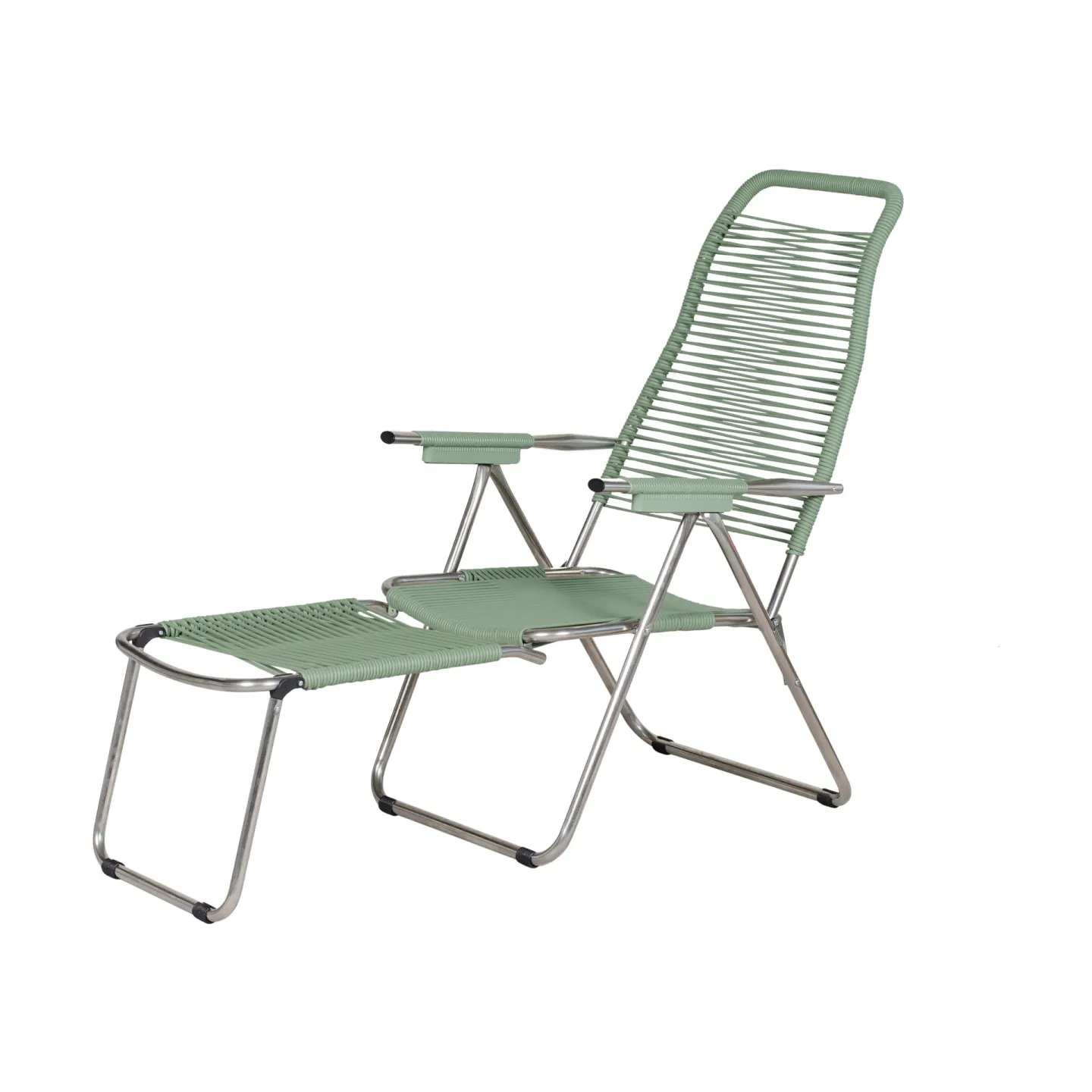 Fiam Spaghetti solstol med fotstöd Sage green