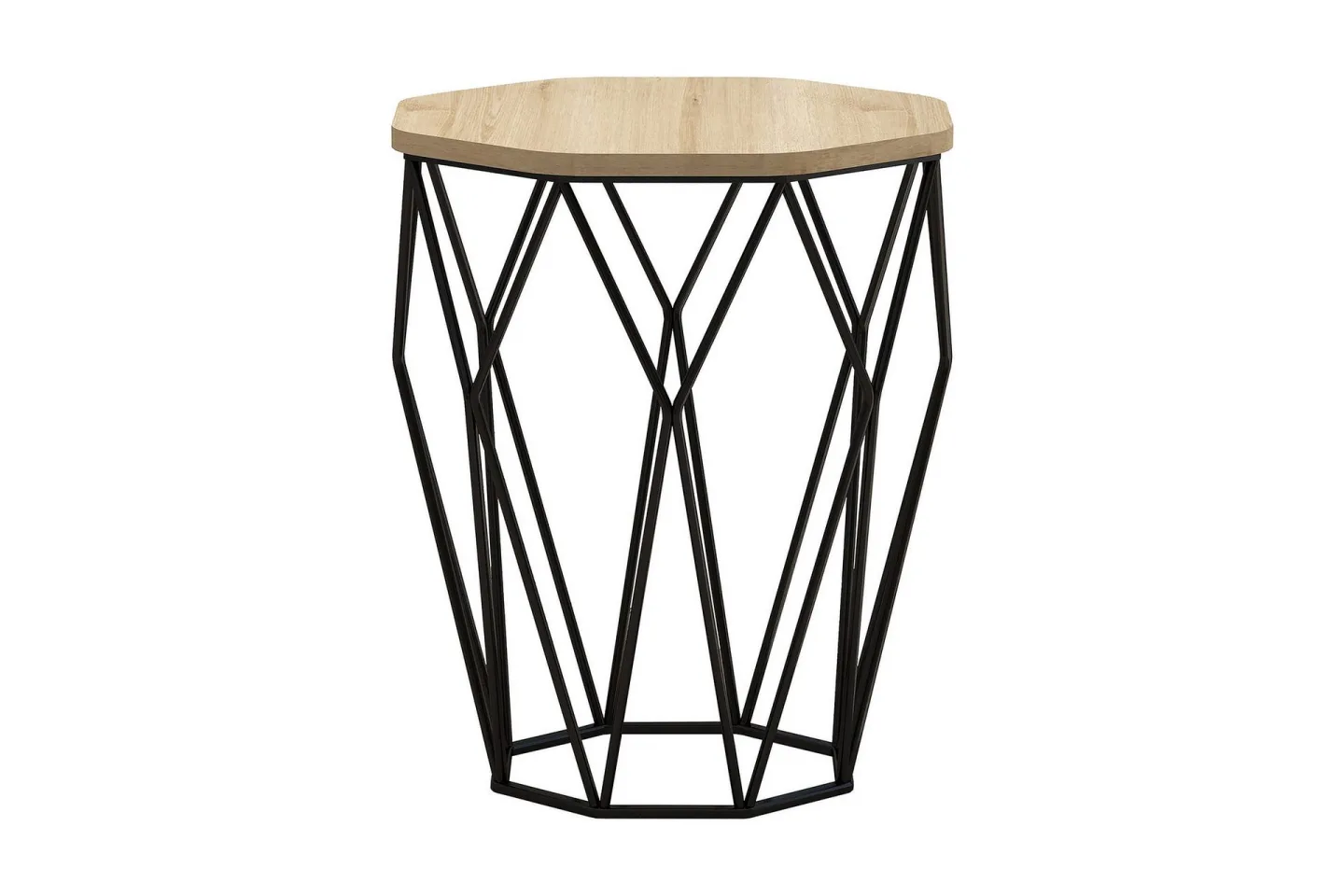 Bojana Sidobord Runt 46 cm - Natur/Svart