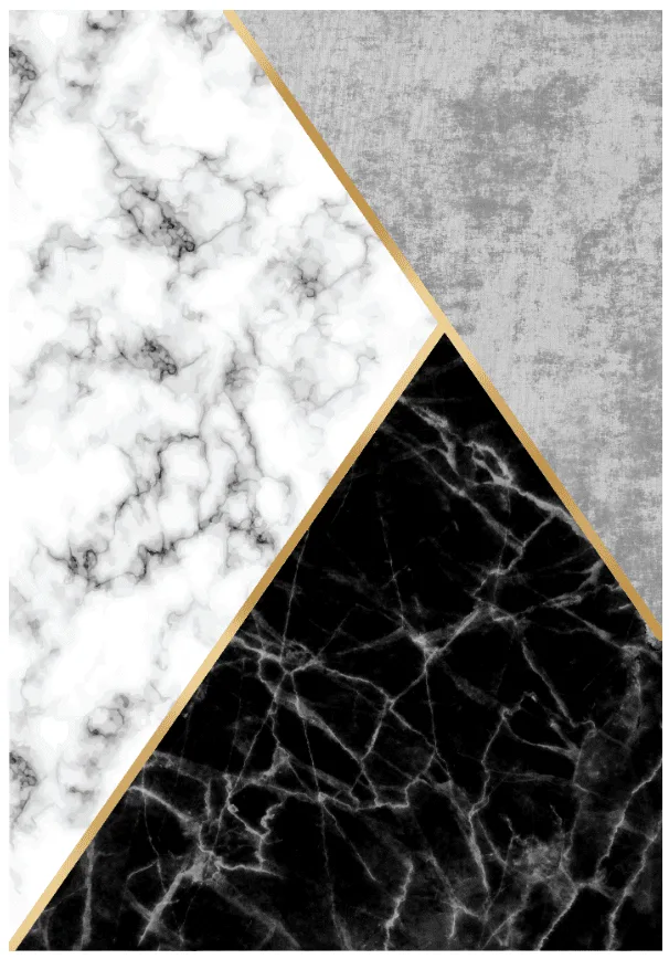 Wilton-teppe - Savino (svart/hvit/grå) (Størrelse: 160 x 230 cm)